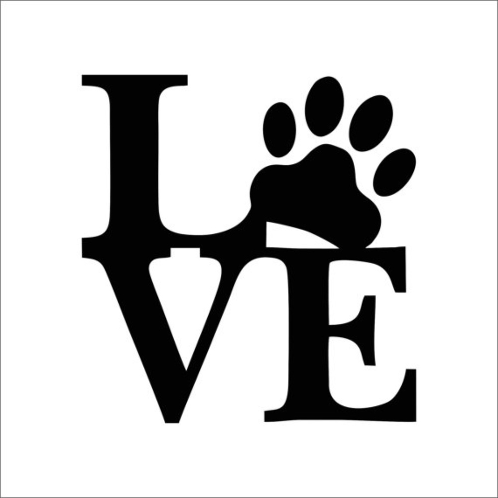 Love Paw Vinyl Decal